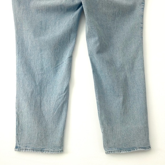 Abercrombie Curve Denim Jean High 90s Straight Slit Split Hem NEW Size 37-24L - Picture 10 of 15